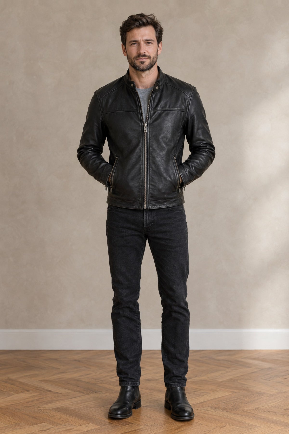 Bikerjacke (Herren) – Kollektion bei DLXN Mode