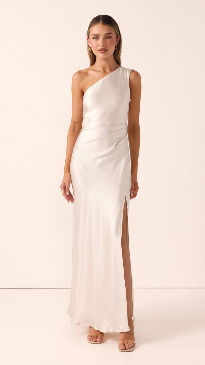 Langes Ein-Schulter-Kleid für Damen – Marim