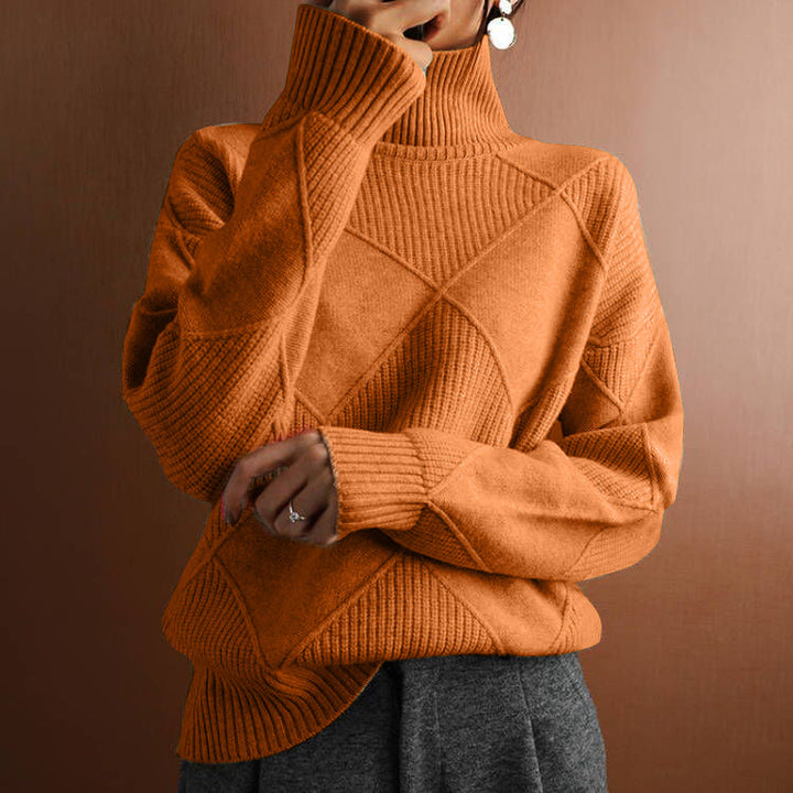 Locker geschnittener Rollkragenpullover für Damen - Yrsa