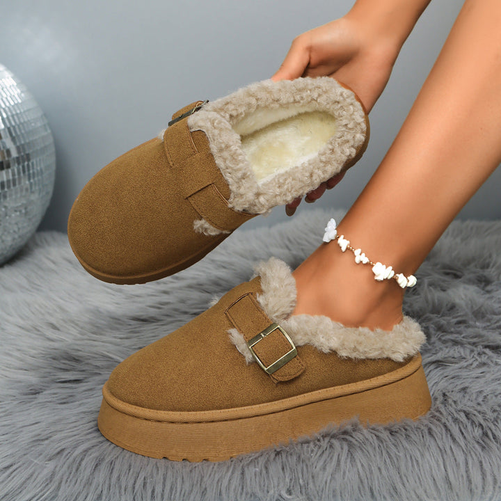 Damen Winterclogs mit Schnalle und Fellfutter - Sabine