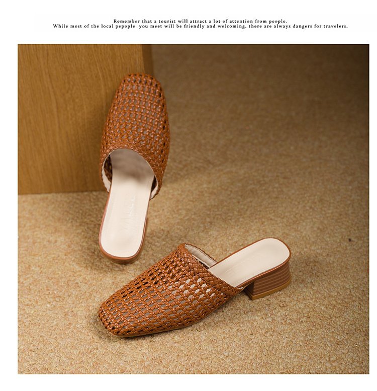 Flache gewebte Damen-Sommer-Sandale - Breeze
