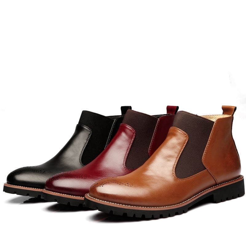 Herren-Stiefeletten aus Leder im Brogue-Stil - Levan