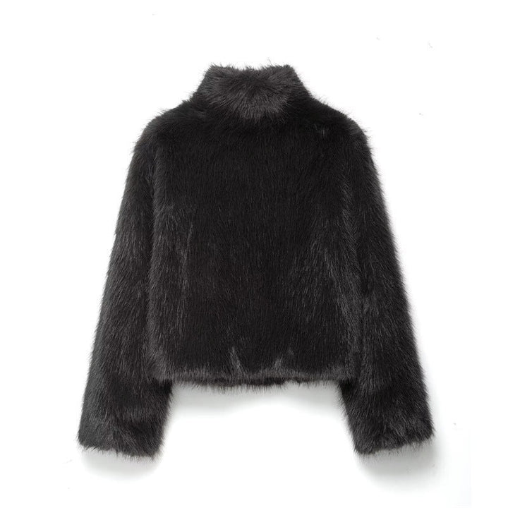 Damenmantel mit Pelzeffekt kurze Wintersilhouette - Dagny