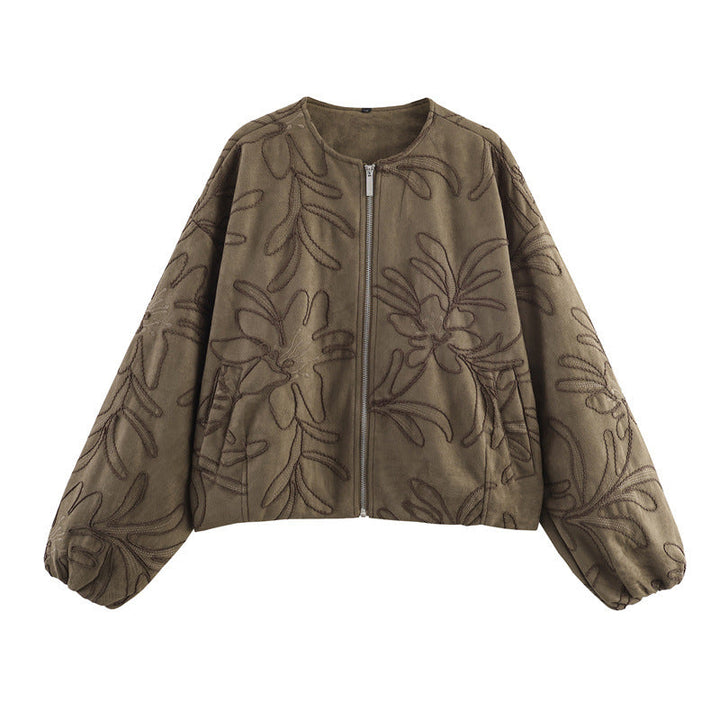 Damenjacke mit Blumenstickerei - Yrsa