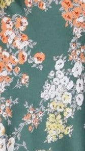 Midi-Kleid mit Blumenmuster und geknotetem Ausschnitt für Damen – Loisa