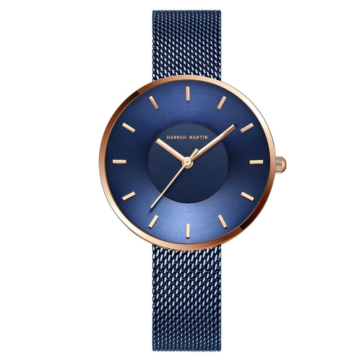 Minimalistische Damenuhr aus Mesh mit elegantem Design