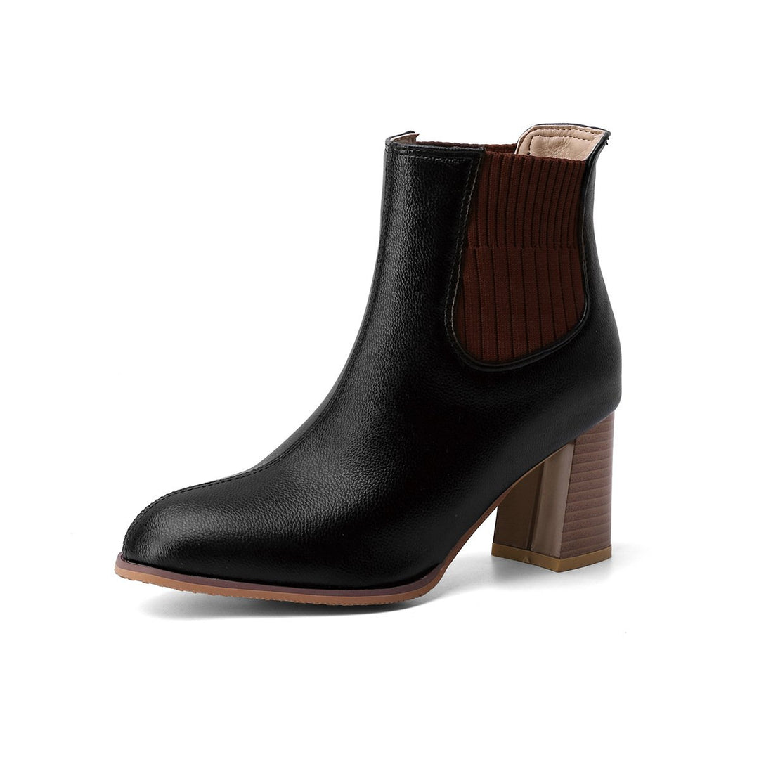 Geometrische Damenstiefeletten mit Gummizug - Rous