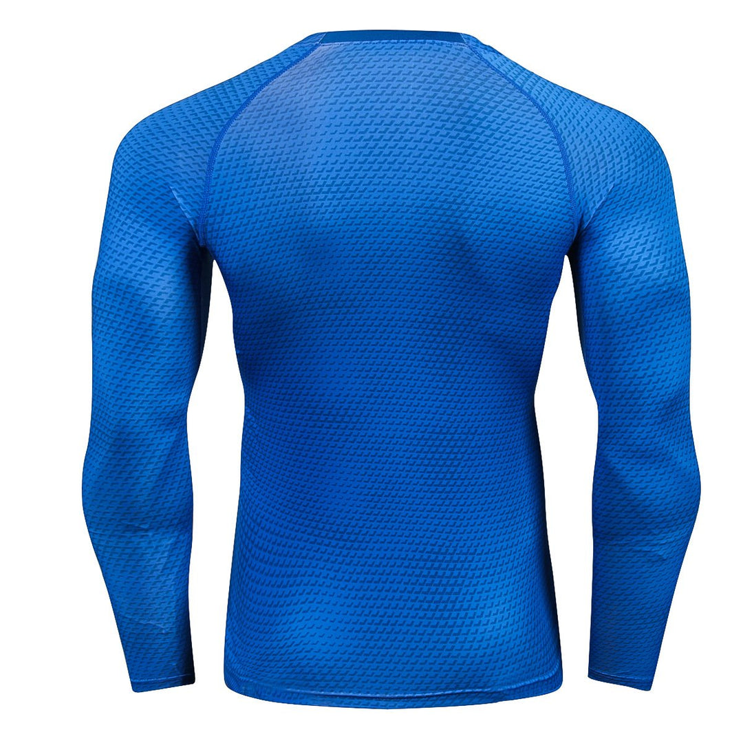 Herren Dry Fit Langarm-Trainings-T-Shirt - Roshfran