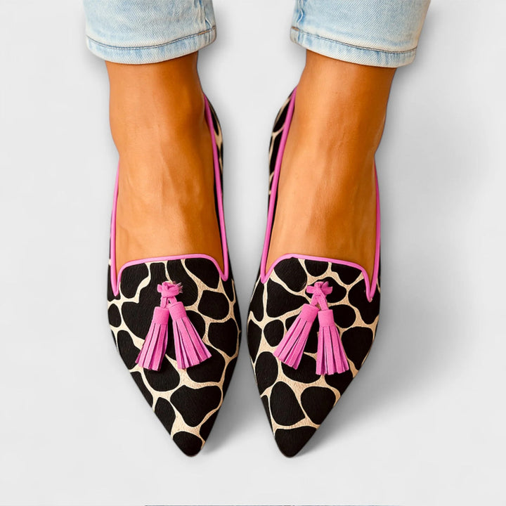 Damen Mokassins Quasten Animalprint kontrastierend - Siena