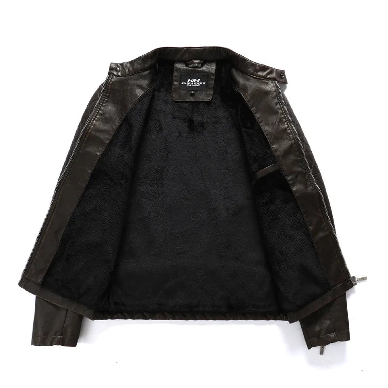 Herren Bikerjacke mit Reißverschluss - Bravik
