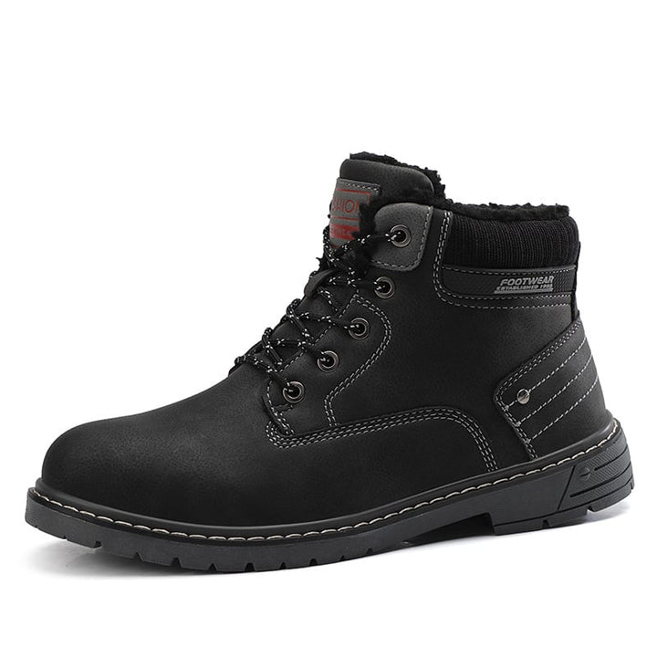 Herren Lederstiefel mit Thermofutter und rutschfester Sohle - Bale