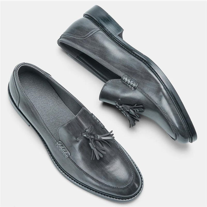 Modische Leder Slipper mit Quasten für Männer - Kaster