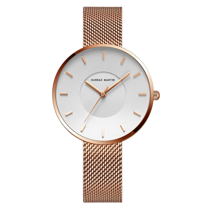 Minimalistische Damenuhr aus Mesh mit elegantem Design