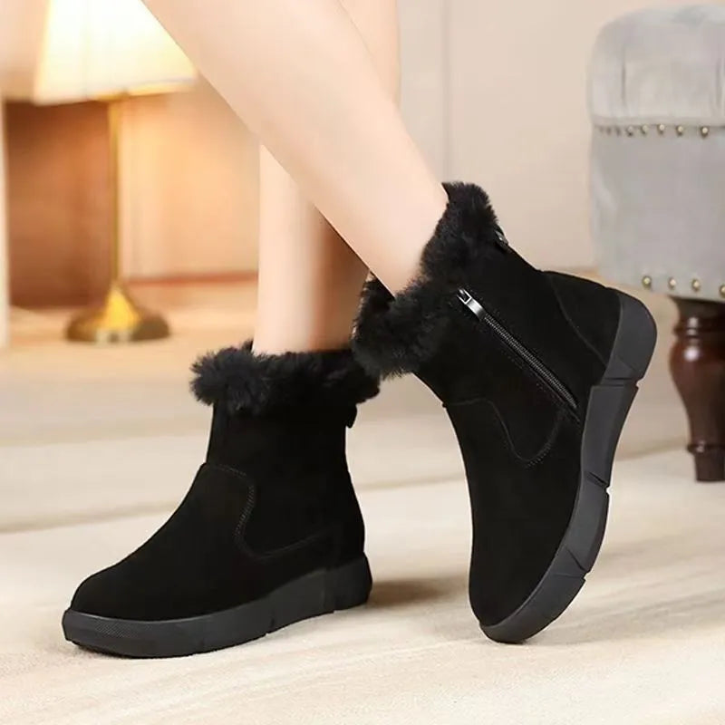 Winterstiefeletten mit Wildledereffekt - Gialysa