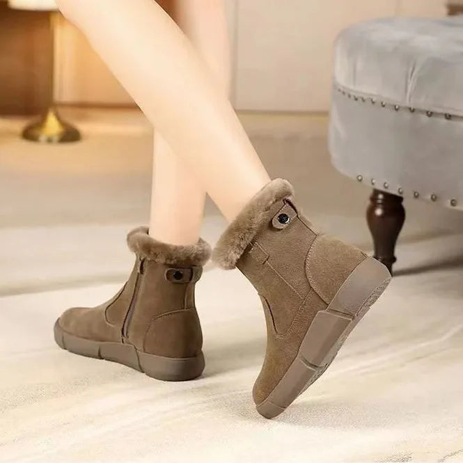 Winterstiefeletten mit Wildledereffekt - Gialysa