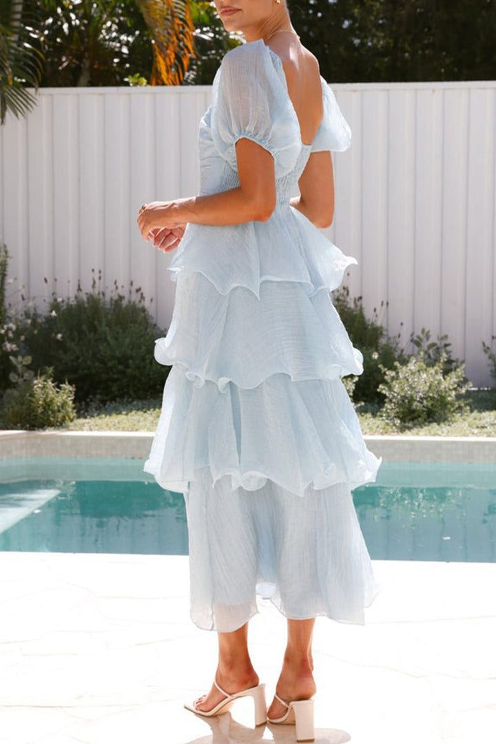 Mehrlagiges Midikleid mit Rüschen für Frauen - Gisela