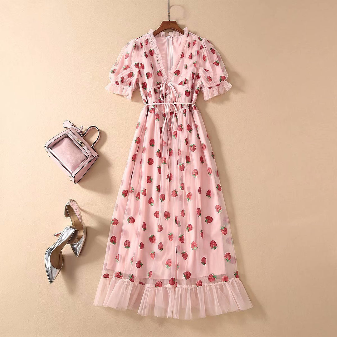 Besticktes Tüllkleid für Frauen - Eda