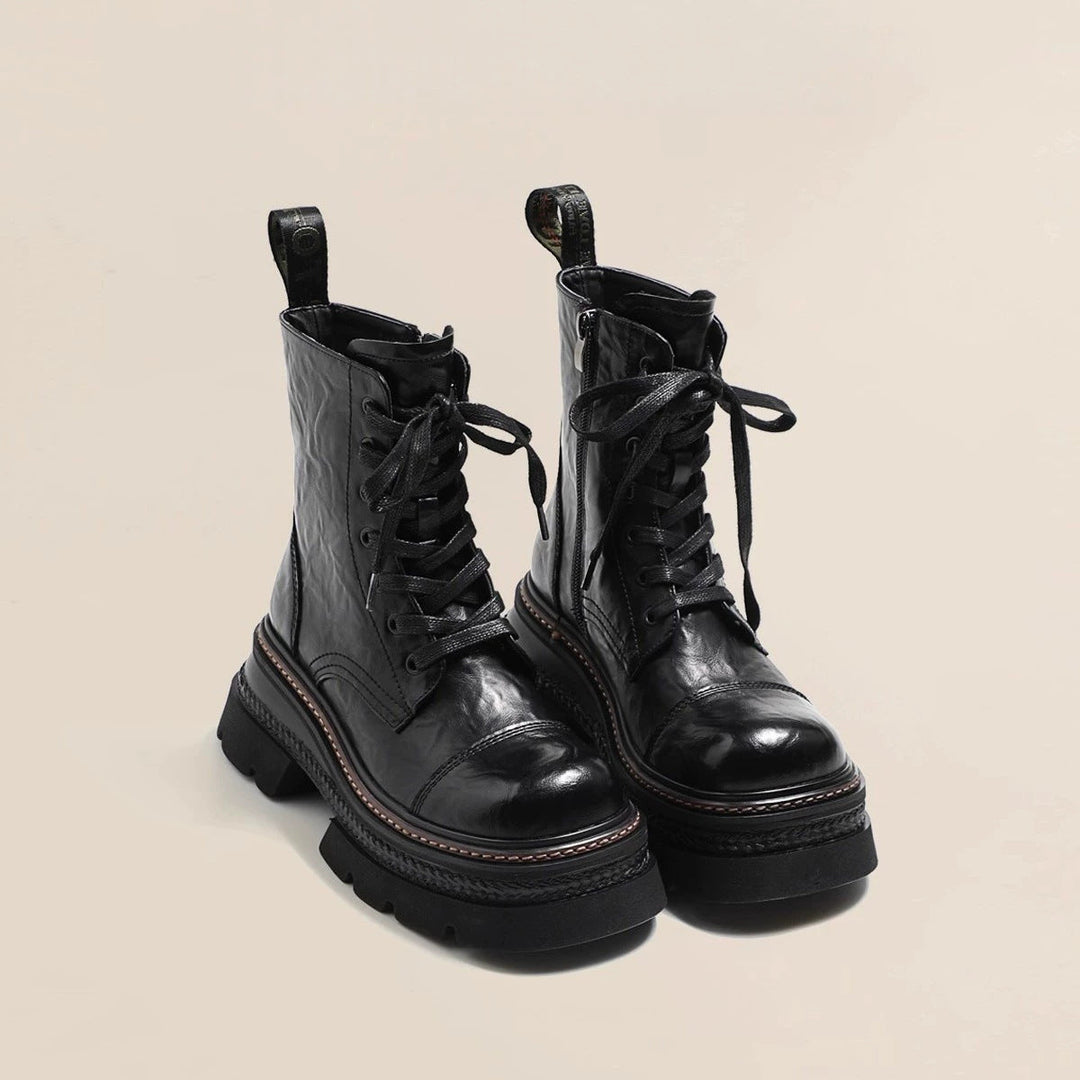 Halbhohe Schnürstiefel für Damen - Vianey