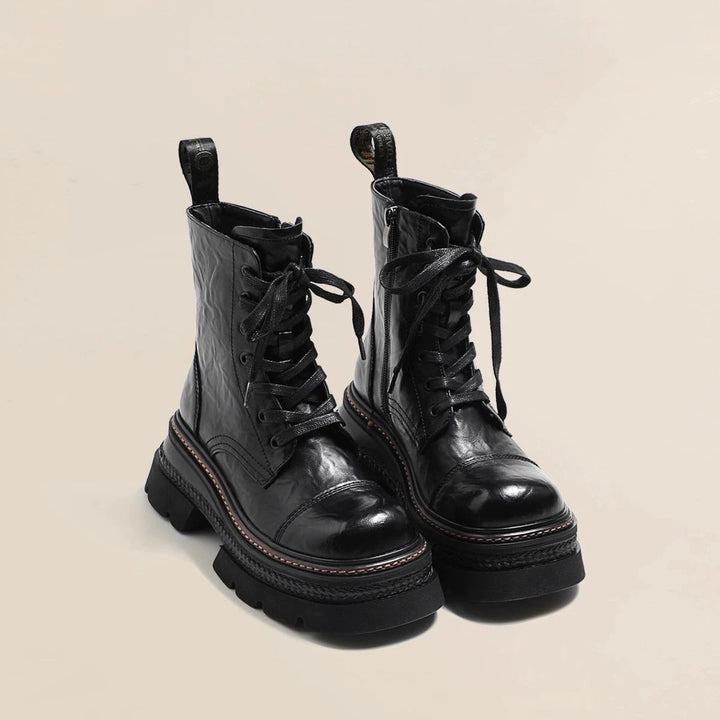 Halbhohe Schnürstiefel für Damen - Vianey