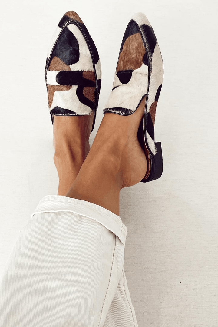 Geschlossene Damen-Slipper mit Aufdruck - Bria