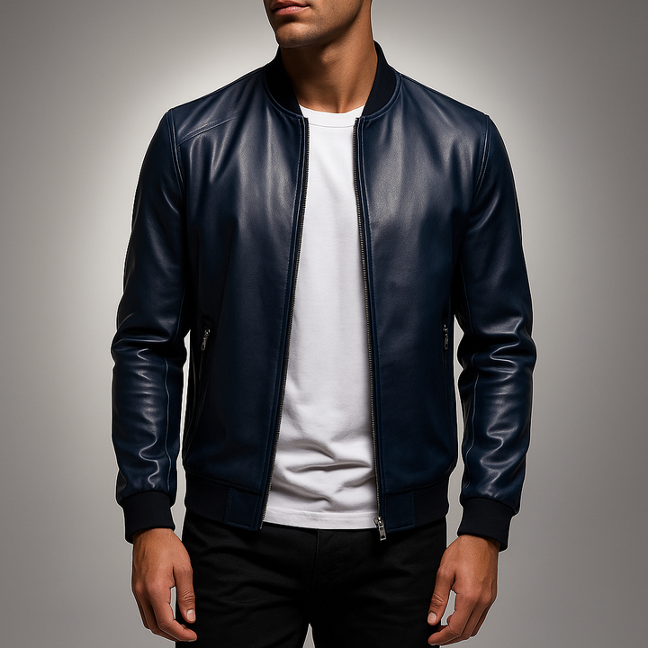Herren-Bomberjacke aus Leder - Darel