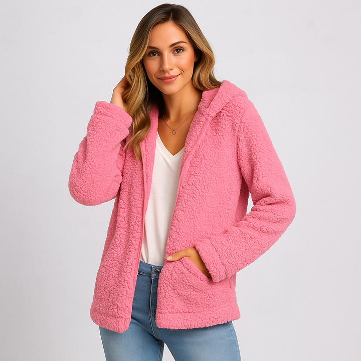 Damen-Fleecejacke mit Kapuze - Yverine