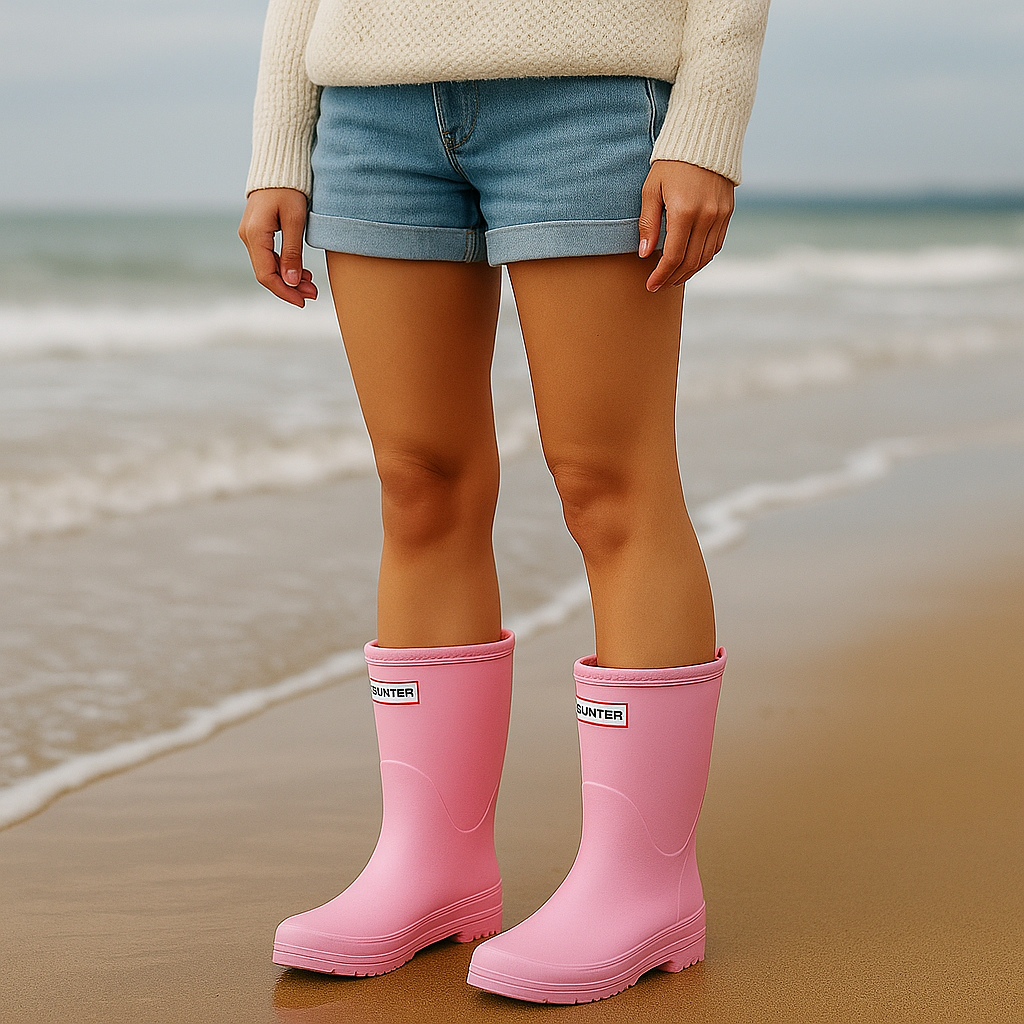 Damen Regenstiefel wasserdicht halbhoher Schaft rutschfeste Sohle Alltag Übergang - Anouk