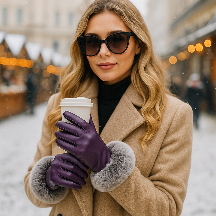 Elegante Winterhandschuhe für Damen mit weicher Oberfläche - Eline