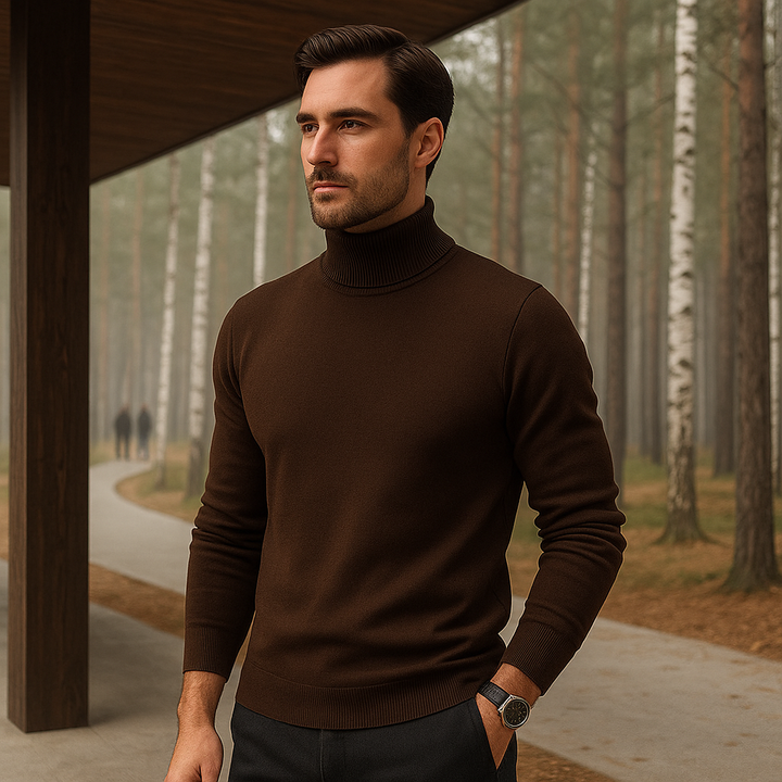 Rollkragenpullover aus weichem Strick für Männer - Idris
