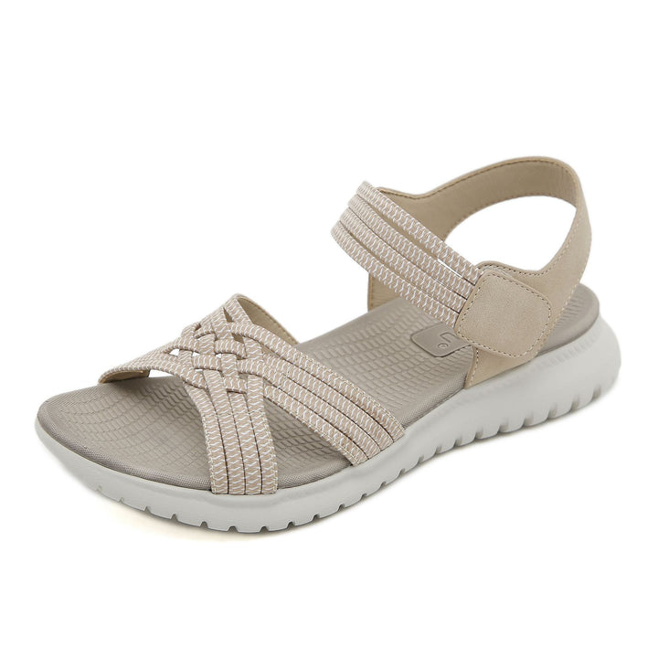 Orthopädische Damensandalen mit elastischen Laufriemen - Valery