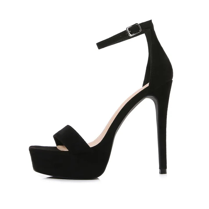 Damenschuhe mit Plateau und Knöchelriemen - Cyrielle