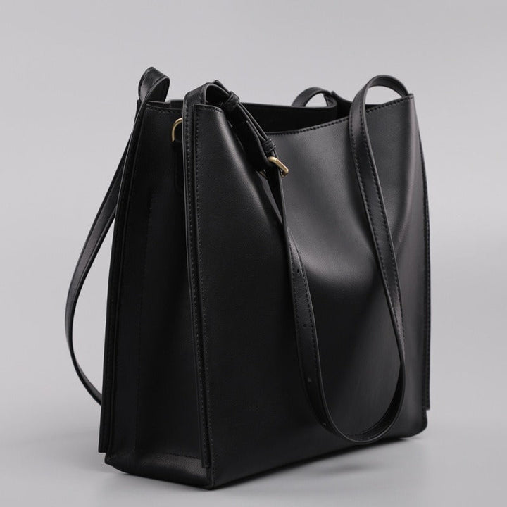 Damen-Shopper-Tasche aus Kunstleder mit strukturiertem Design - Natalia