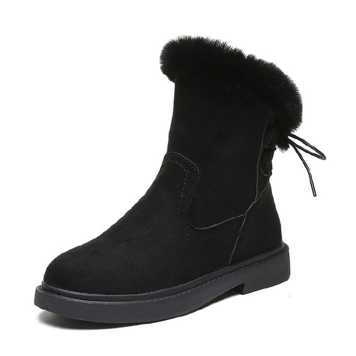 Warme Damenstiefel in Wildlederoptik - Marivelle