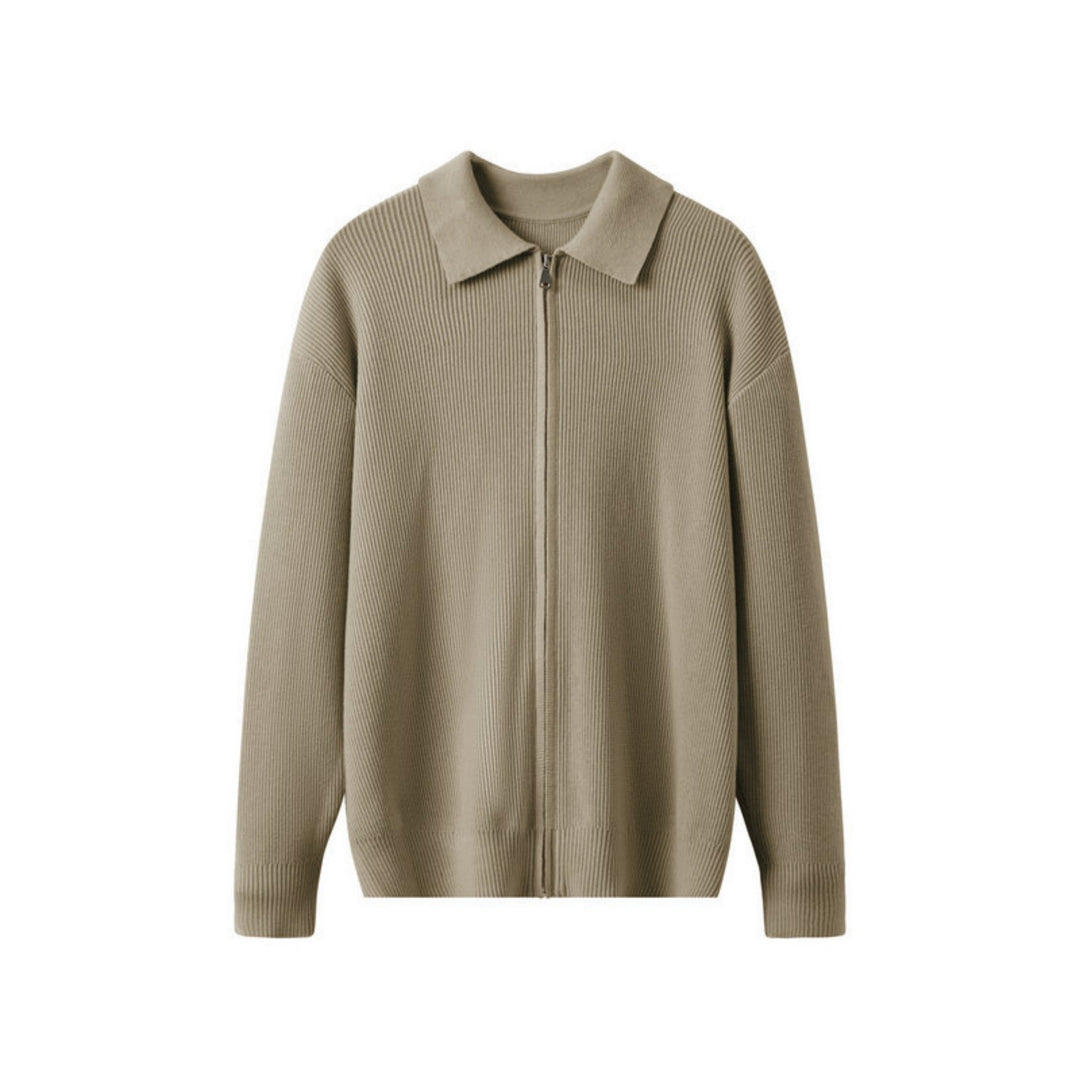 Herrenstrickjacke mit Kragen - Franco