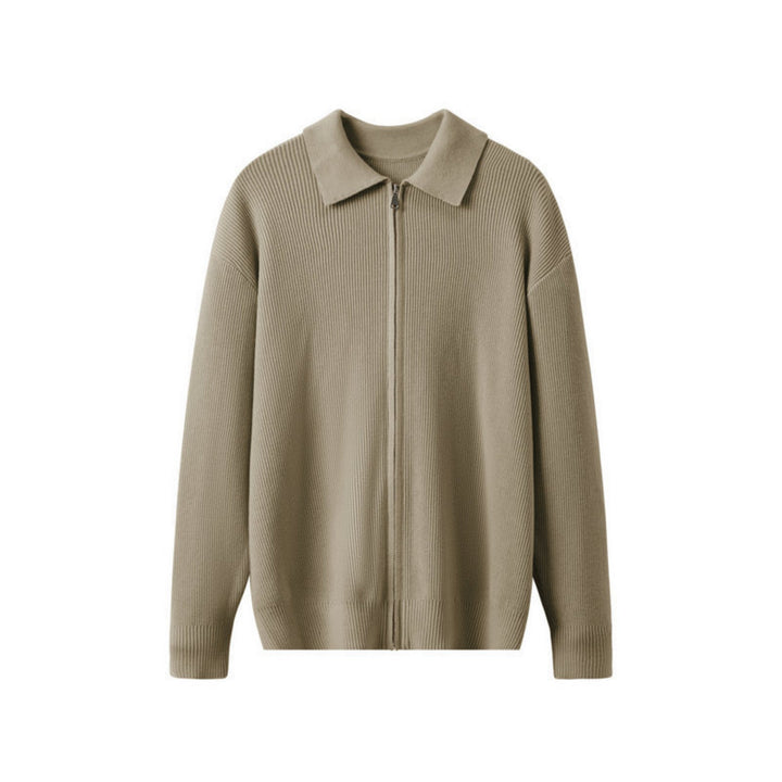 Herrenstrickjacke mit Kragen - Franco