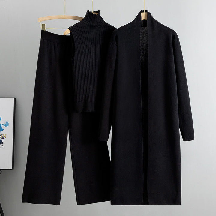 Dreiteiliges Winter-Strickset - Isolde