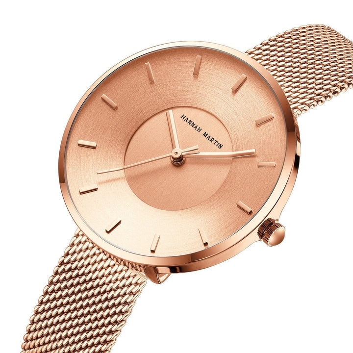 Minimalistische Damenuhr aus Mesh mit elegantem Design