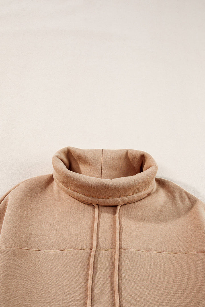 Aubrey - Rollkragen-Sweatshirt mit Kordel und Ärmeln