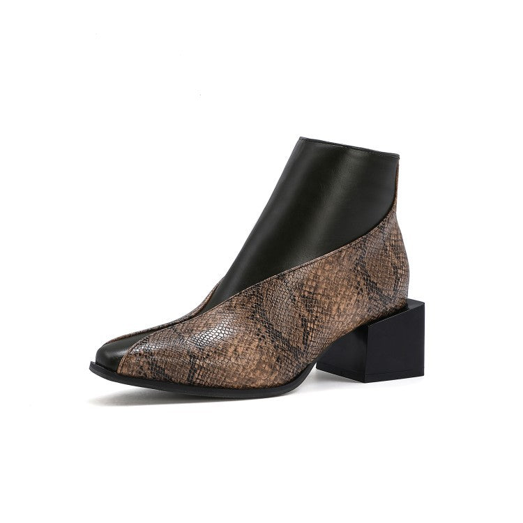 Modische Damenstiefeletten mit Druck - Avril