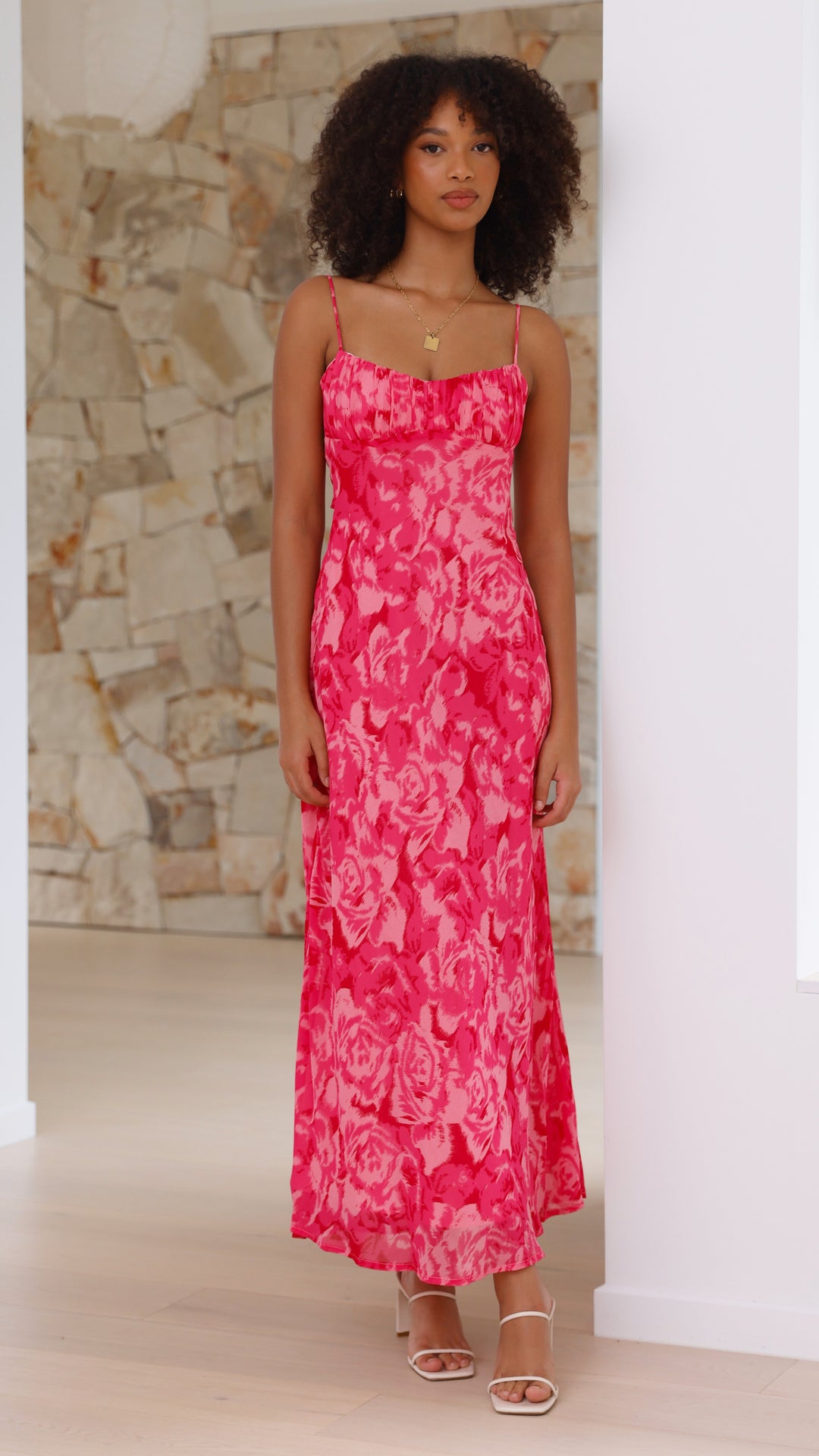 Midi-Kleid mit Blumenmuster für Damen – Kenny