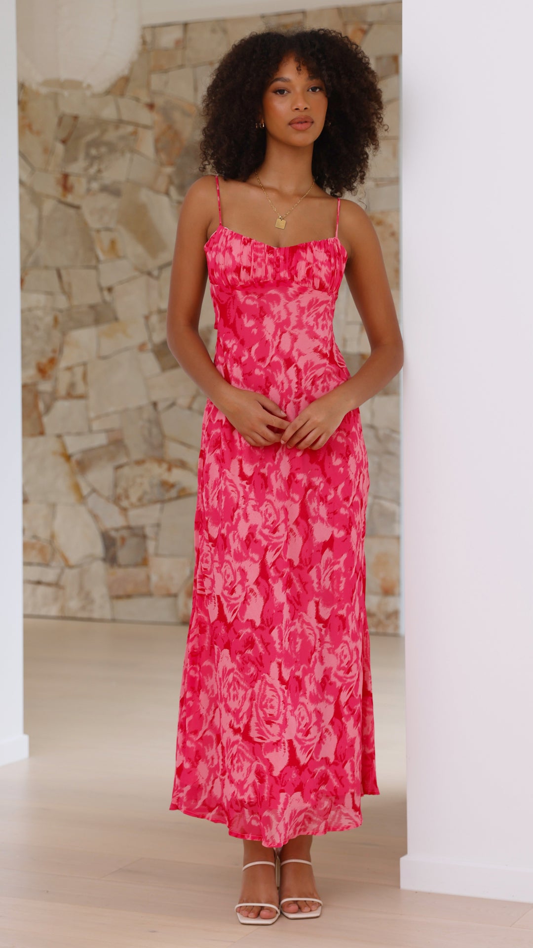 Midi-Kleid mit Blumenmuster für Damen – Kenny