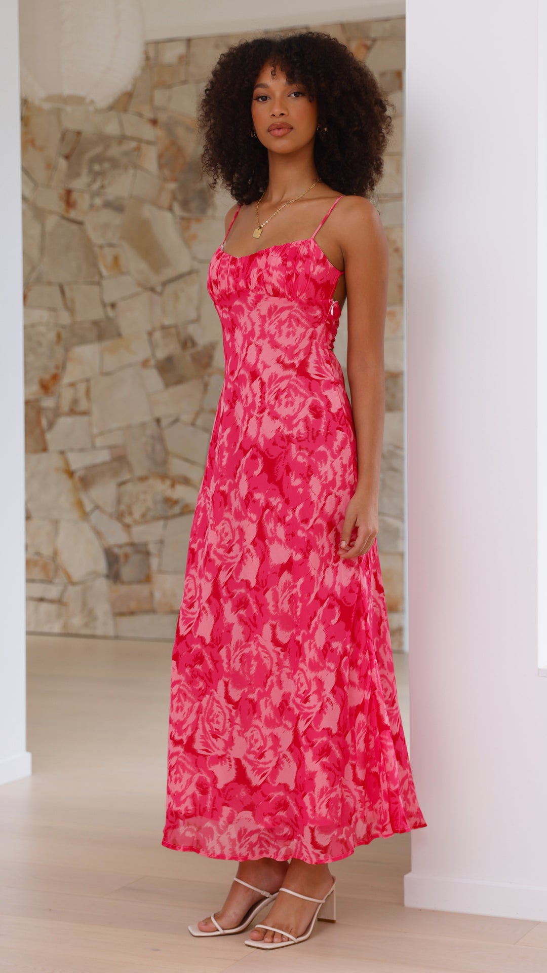 Midi-Kleid mit Blumenmuster für Damen – Kenny