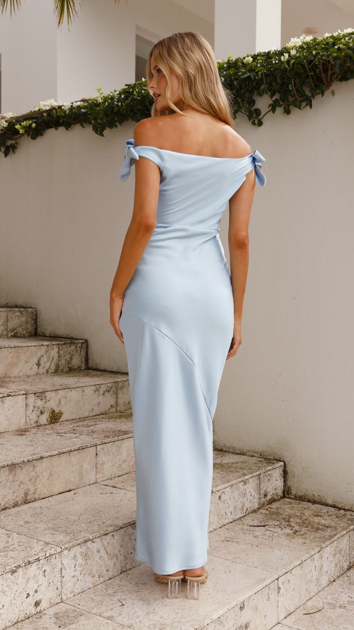 Langes, schulterfreies Kleid für Damen – Melina
