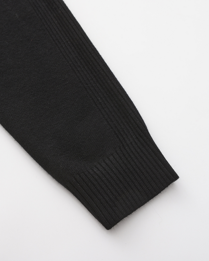Herrenpullover mit Rollkragen, glatter Strick, lange Ärmel – Aldren