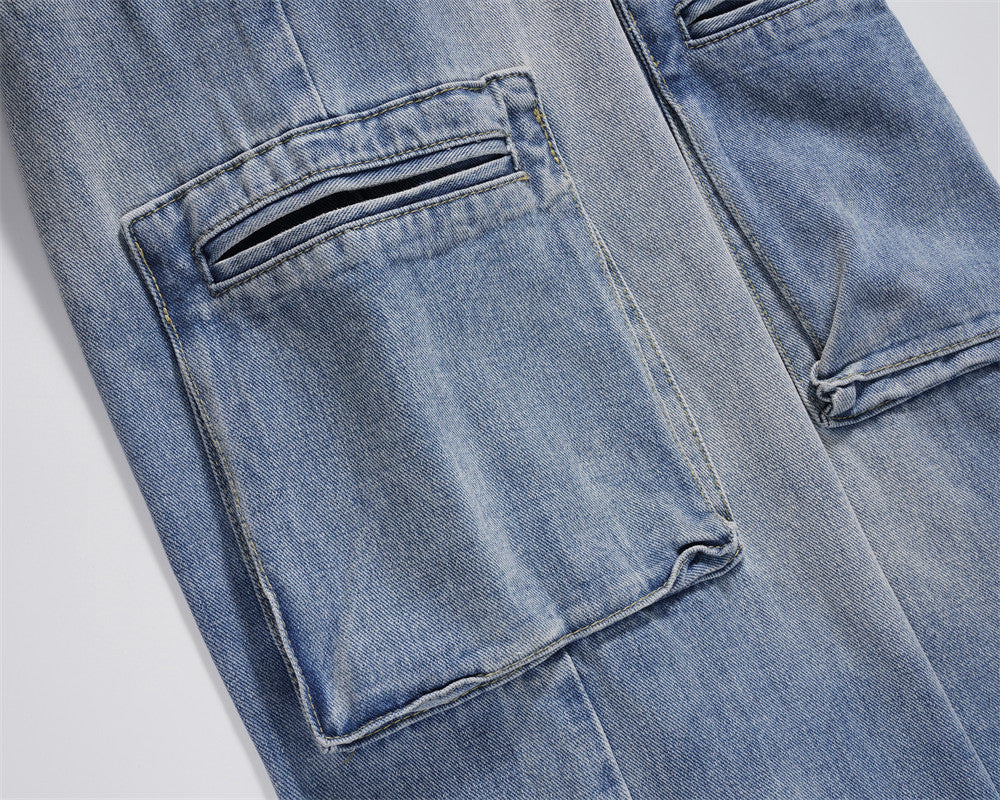 Gerade Utility-Cargo-Jeans für Männer - Falko