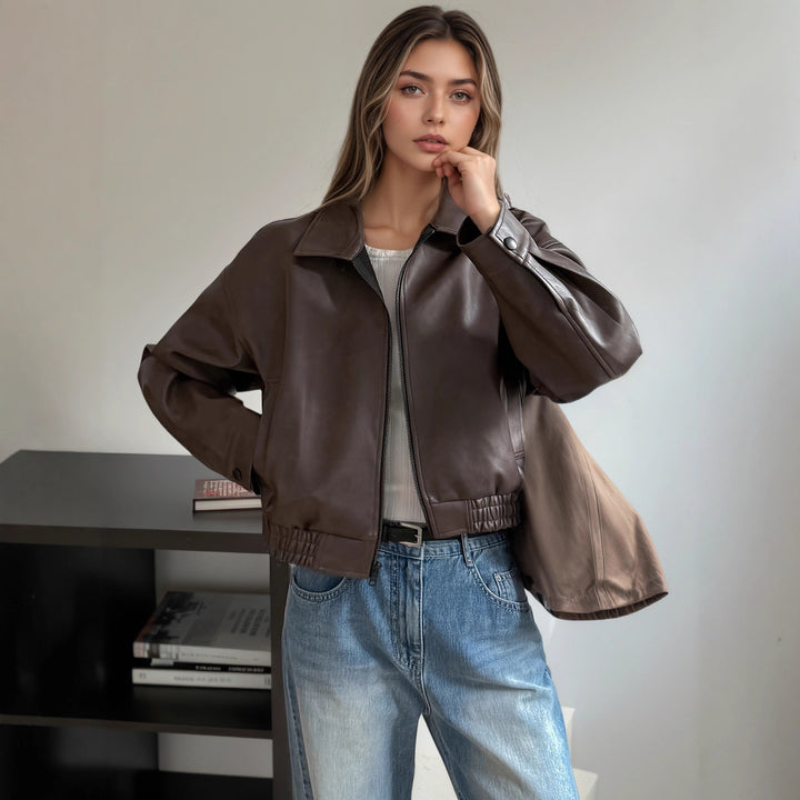 Damen Lederjacke Langarm - Elvira