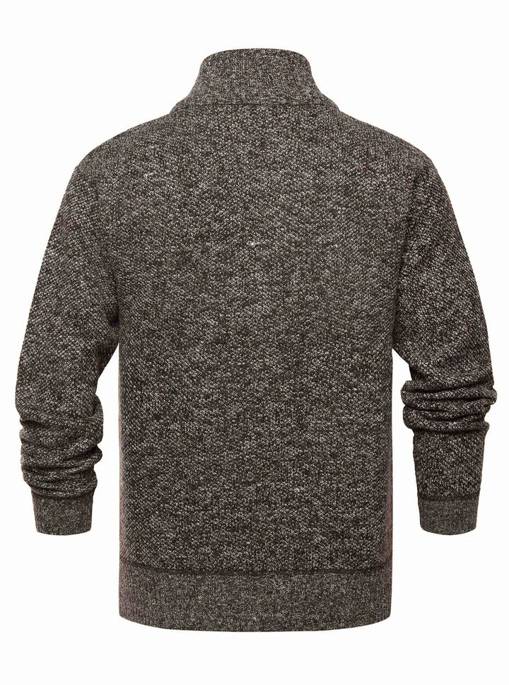 Strickjacke mit Reißverschluss und Stehkragen – Joshua