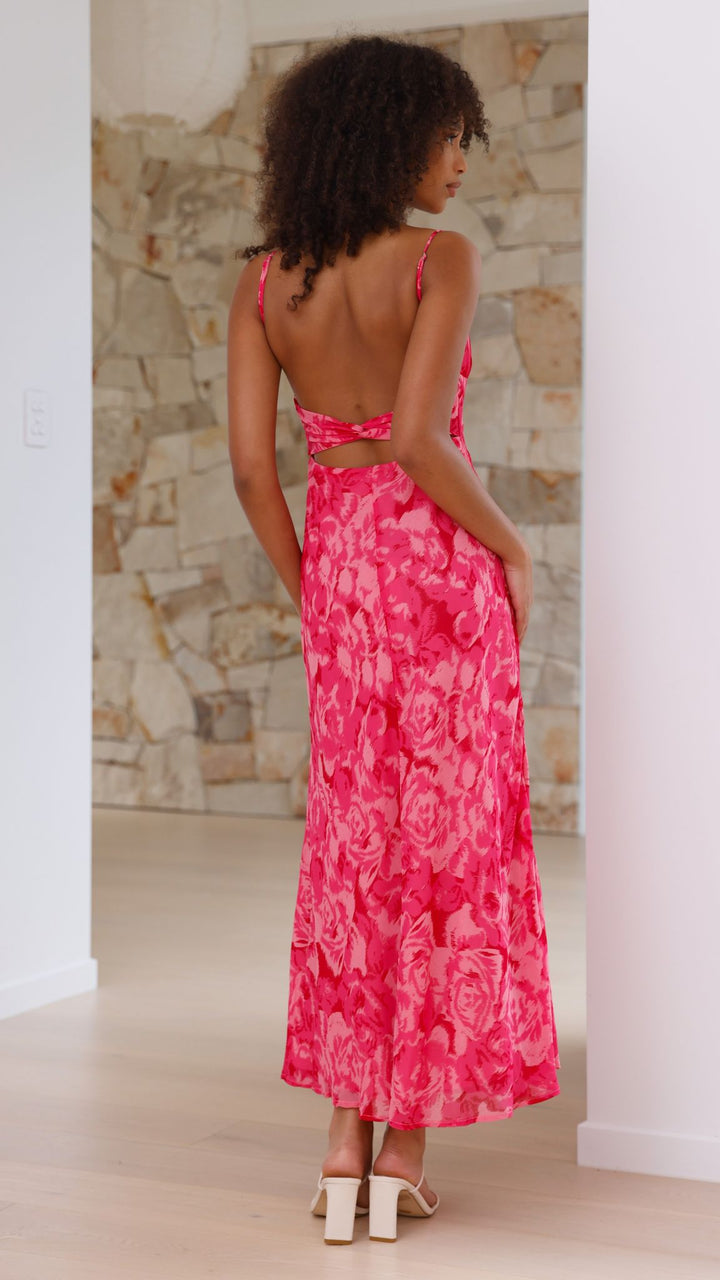 Midi-Kleid mit Blumenmuster für Damen – Kenny