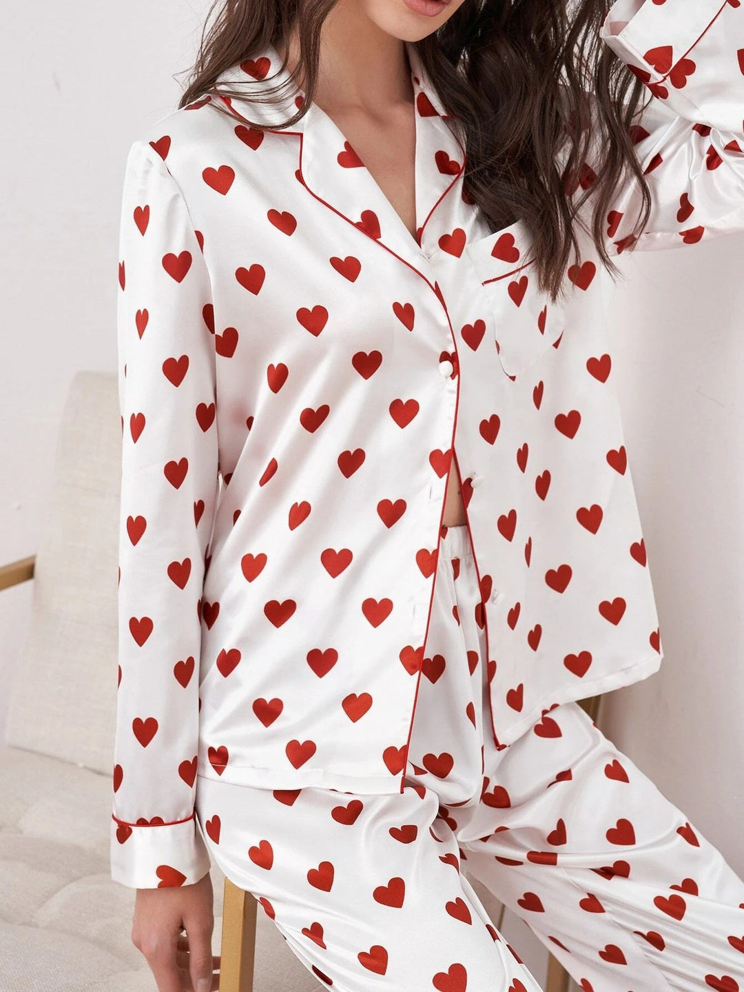 Pyjama-Set mit Herzaufdruck - Elsa
