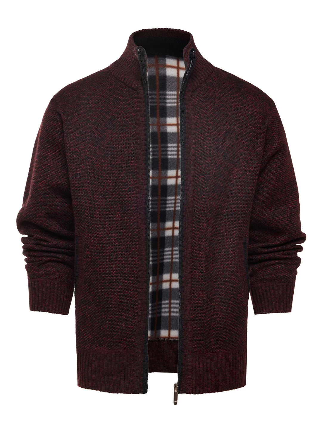 Strickjacke mit Reißverschluss und Stehkragen – Joshua